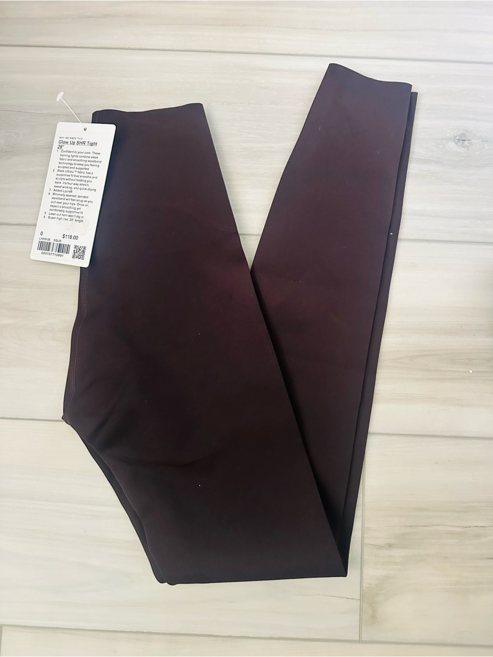 Lululemon Glow Up Leggings with Tag brown